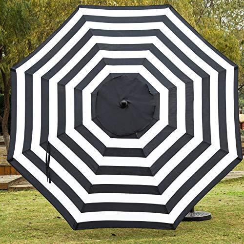 Sunnyglade 9' Patio Umbrella Outdoor Table Umbrella with 8 Sturdy Ribs (Tan)
