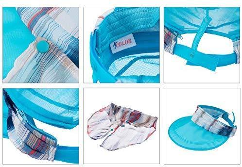 ICOLOR Sun Cap Sun Flap Hats Outdoor 360°Sun UPF 50+ Women Lady Wide Brim Cap Visor Hats UV Protection Summer Sun Hats