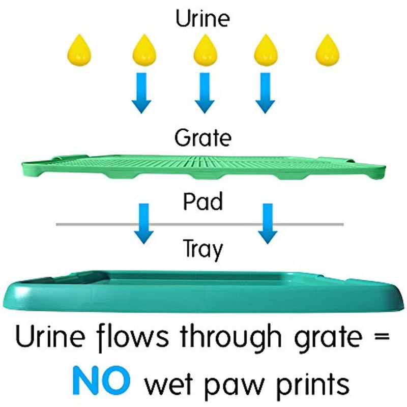 Blyss Pets Klean Paws Indoor Dog Potty, No Torn Potty Pads! Keep Paws Dry! Protect Floors! Easy Cleanup On Pads! for Puppies, Small Dogs & Cats, 1 Puppy Pad Holder Tray, Guarantee