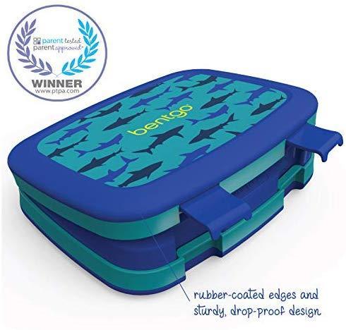 Bentgo Kids Prints (Unicorn) - Leak-Proof, 5-Compartment Bento-Style Kids Lunch Box - Ideal Portion Sizes for Ages 3 to 7 - BPA-Free and Food-Safe Materials