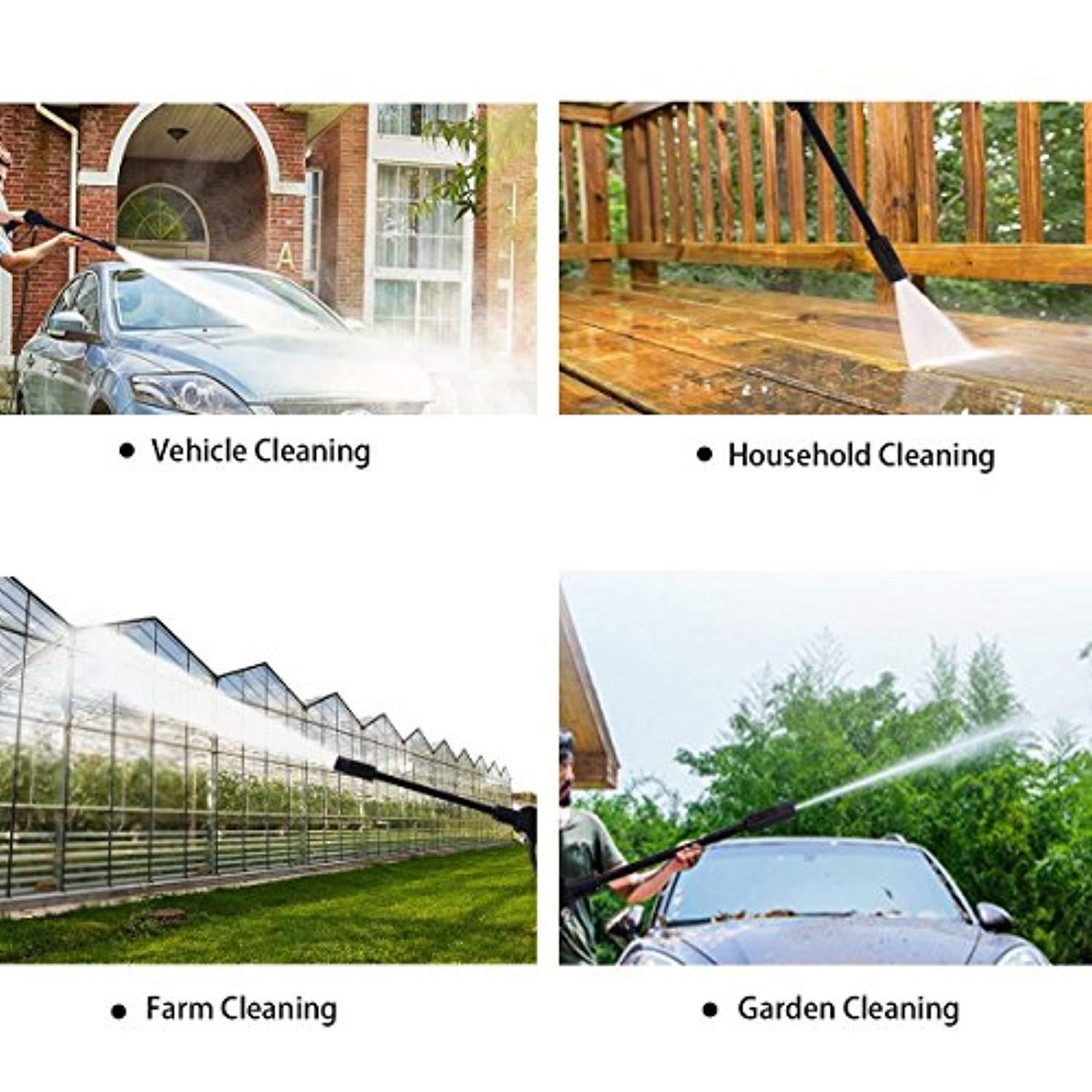 BEBEKULA 2030 PHC Electric Pressure Washer 1.76GPM w/Power Hose Nozzle Gun and 5 Quick-Connect Spray Tips