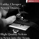 Magnetic Screen Door – Heavy Duty Reinforced Mesh & Full Frame Hook & Loop ACTUAL SCREEN SIZE 36"x83" Fits Doors Up to 32”x82” MegaMesh Comes With a 12 Month Warranty