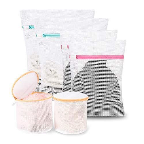 Set of 5 Mesh Laundry Bags-1 Extra Large, 2 Large & 2 Medium Bags Laundry,Blouse, Hosiery, Stocking, Underwear, Bra Lingerie, Travel Laundry Bag