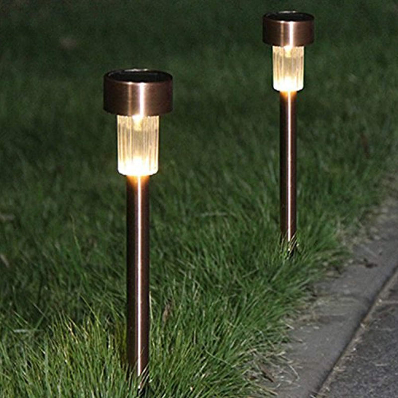 kinna Solar Garden Lights Outdoor Solar Pathway Lights Stainless Steel Landscape Lighting for Lawn, Patio, Yard(Copper)