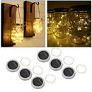 Golden Garden Mason Jar Lid Lights, STYDDI 6 Pack 20 Led String Fairy Star Firefly Jar Lids Lights fit Regular Mouth Mason Jar best for Patio Yard Garden Party Wedding Christmas Decorative Lighting (Warm Whit