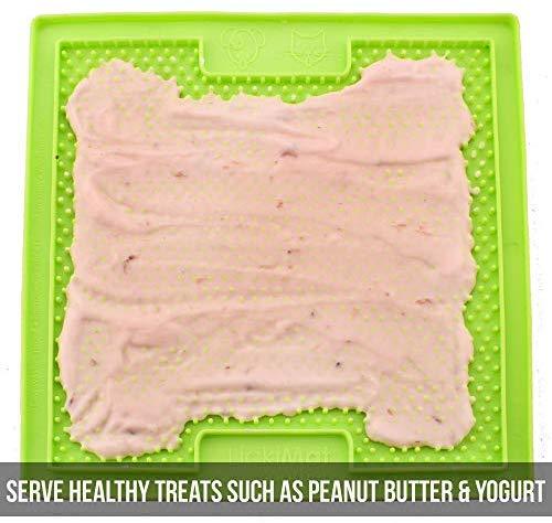 Hyper Pet Lickimat Slow Feeder Dog Mat & Boredom Buster (Perfect For Dog Food, Dog Treats, Yogurt, or Peanut Butter) [Fun Alternative to a Slow Feed Dog Bowl], Available in a Variety of Colors & Sizes