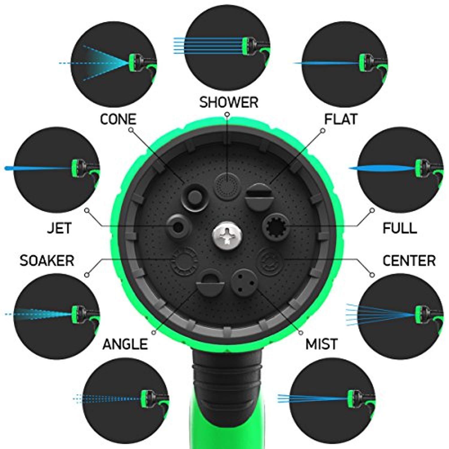 Pocket Hose 2018 Expandable Garden Hose 50Ft Extra Strong - Brass Connectors with Protectors 100% No-Rust & Leak, 9-Way Spray Nozzle - Best Water Hose for Pocket Use - 100% Flexible Expanding up to 50 ft