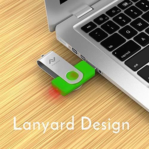 32GB Flash Drives Bulk 10 Pack USB 2.0 32 GB Thumb Drive Jump Drive Pen Drive Memory Drive Zip Drive with LED Light for Storage by Imphomius - 10Pack,Multicoloured