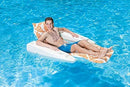 Poolmaster Swimming Pool Floating Chaise Lounge, Caribbean, Blue Stripe