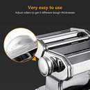 Pasta Maker Machine,Hand Crank Noodle Maker Stainless Steel Noodles Cutter with Clamp for Spaghetti Lasagna Tagliatelle