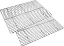 Miligore Cooling Racks for Baking - Baking Rack Twin Set. Stainless Steel Oven and Dishwasher Safe Wire Cooling Rack. Fits Half Sheet Cookie Pan- set of 2