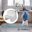 Kids Step Stool By Sahara Baby: Dual Height Step Stool for Toddlers, Anti-Slip Rubber For Safety, Suitable For Kitchen or Potty Training in Bathroom With Door Pinch &...