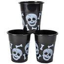 50 "Happy Halloween" Disposable cups, Party Supplies Tableware, Blake and White, Grate party favor, By 4E’s Novelty,