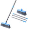 HUYIJJH Floor Scrub Brush with Long Handle-52.8",Stiff Bristle Tub and Tile Grout Brush Scrubber with Adjustable Stainless Steel Handle for Cleaning Bathroom, Wall and Deck