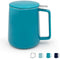 KitchenTour Porcelain Tea Mug with Infuser and Lid - Large Capacity Mug with Infuser Basket - 20oz, White