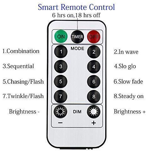 Lhomeled 2 Pack Led Fairy Lights Fairy String Lights Battery Operated Waterproof 8 Modes 50 LED 16.5ft String Lights Copper Wire Firefly Lights Remote Control Timer Halloween Christmas Lights Red