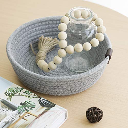 Goodpick 3pack Small Basket - Woven Jute Storage Basket for Kitchen Corner Basket for Snack Storage Cute Basket for CosmetiHome Storage Baskets for Shelves Gift Baskets, Hemp