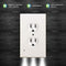 Mribo 6 Pack Outlet Cover - Outlet Wall Plate With LED Night Lights - No Batteries Or Wires - Installs In Seconds - Outlet Wall Plate with 3 Leds Energy Efficient Light for Your Home/Bathroom (white)