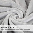 EMONIA Luxury Fleece Blanket,330GSM - King Size Blankets Super Soft Warm Fuzzy Lightweight Bed & Couch Blanket(Grey,90 x 108 inch)