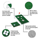 OOFIT Smiling Face Golf Cornhole Game with Chipping Mats Tailgate Chipping Game Set, Great Fun with Friends and Family