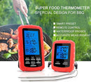 Meat Thermometer Digital Grill Oven or Smoker Remote Food Thermometer, Wireless Remote Digital Cook Food Thermometer with Dual Probe for Grill Thermometer, BBQ Thermometer for Outdoor Oven Kitchen