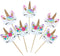 24-pack Rainbow Unicorn Cupcake Toppers Picks, Double Sided Unicorn Cake Toppers Limited Time Reduced Price, Birthday Baby Shower Party Decorations Supplies.