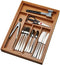 Kitchen Drawer Organizer, Adjustable Drawer Dividers to Fit Snugly Into Any Kitchen Drawer. Attractive Bamboo Wood Flatware, Cutlery and Utensil Tray is Also a Great Drawer Organizer Around the Home.