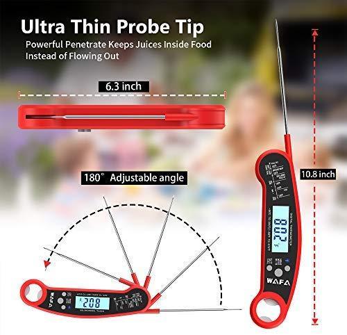 Govee Digital Meat Thermometer, Instant Read Meat Thermometer with Bottle Opener Waterproof Grill Thermometer with Calibration, Backlit Cooking Food Thermometer with USDA FDA Certificate