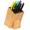 Mantello XL Universal Bamboo Wood Knife Block Storage Holder Organizer