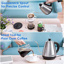 Electric Kettle Temperature Control Gooseneck Kettle Electric with LED Display, Pour Over Coffee Kettle Stainless Steel Water Boiler by KIKET, 1000W