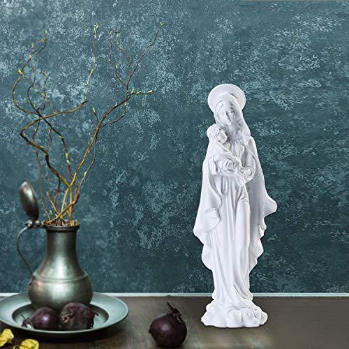 Amazing Roo Design Blessed Virgin Mary Statue with Baby Jesus Statue Figures Home Ornaments for Decorations, 12 Inch Figurine, White