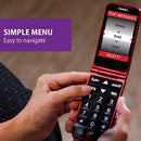 Jitterbug Flip Easy-to-Use Cell Phone for Seniors (Red) by GreatCall