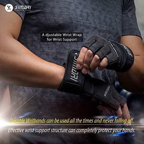 SIMARI Workout Gloves for Women Men,Training Gloves with Wrist Support for Fitness Exercise Weight Lifting Gym Lifts,Made of Microfiber SMRG905