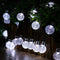 Lumitify Globe Solar Christmas String Lights, 19.7ft 30 LED Fairy Crystal Ball Lights, Outdoor Decorative Solar Lights for Home, Garden, Patio, Lawn, Party and Holiday(White)