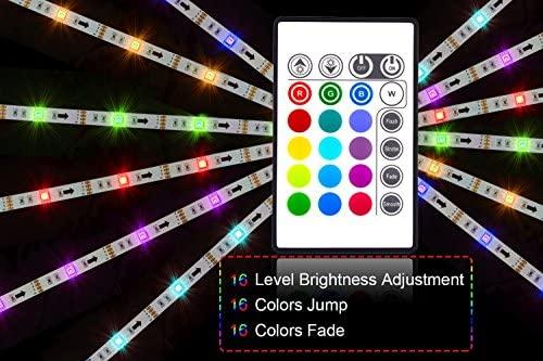 PANGTON VILLA Led Strip Lights 6.56ft for 40-60in TV, USB LED TV Backlight Kit with Remote - 16 Color Changing 5050 Leds Bias Lighting for HDTV