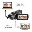 Video Camera Camcorder AiTechny HD 1080P 24.0MP Digital Camera 3.0 inch LCD 270 Degrees Rotatable Screen 16X Digital Zoom Camera Recorder 2 Batteries