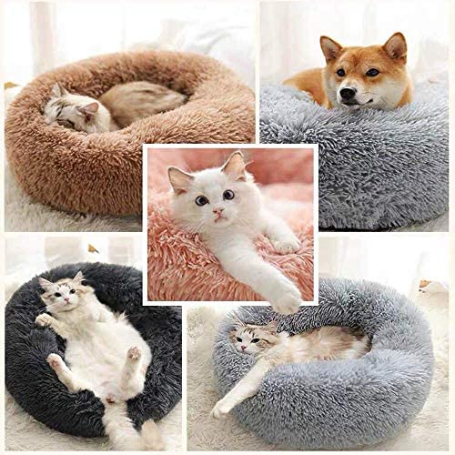 Nest 9 Warm Soft Pet Calming Bed, Plush Round Cute Nest Comfortable Sleeping for Puppy Dog Kitty Cat