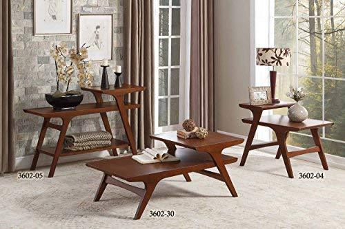 Homelegance Saluki Mid-Century Two-Tier Sofa Table, Cherry