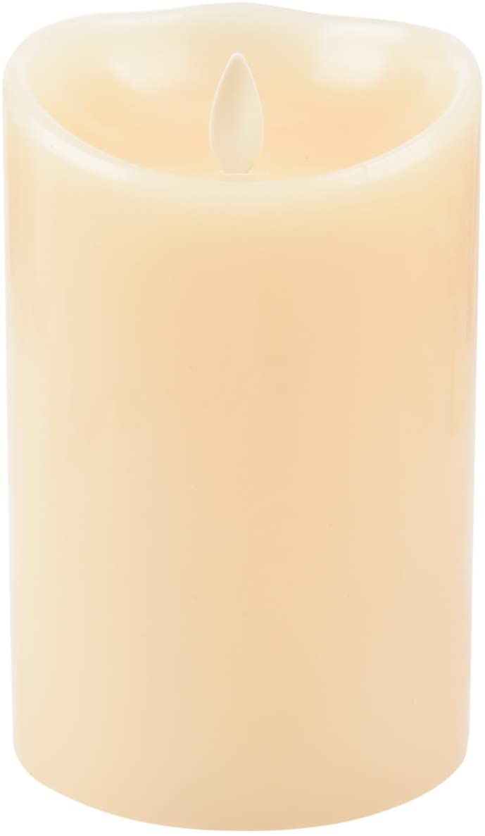 Luminara LED Flameless Candles, Luminara Flameless Real Wax Moving Wick LED Candle for Home/Party/Halloween/Christmas/Wedding Decor with Timer Control Vanilla Scent 3.5" x 5" - Ivory by  iDOO