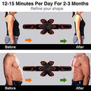 PiAEK ABS Stimulator Muscle Toner Rechargeable Abdominal Toning Belt, EMS Abdomen Muscle Trainer Fitness with 6 Modes 10 Levels for Men Women Abdomen/Arm/Le