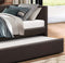 Homelegance Adra Fully Upholstered Daybed with Roll Out Trundle Bi-cast Vinyl Twin, Dark Brown