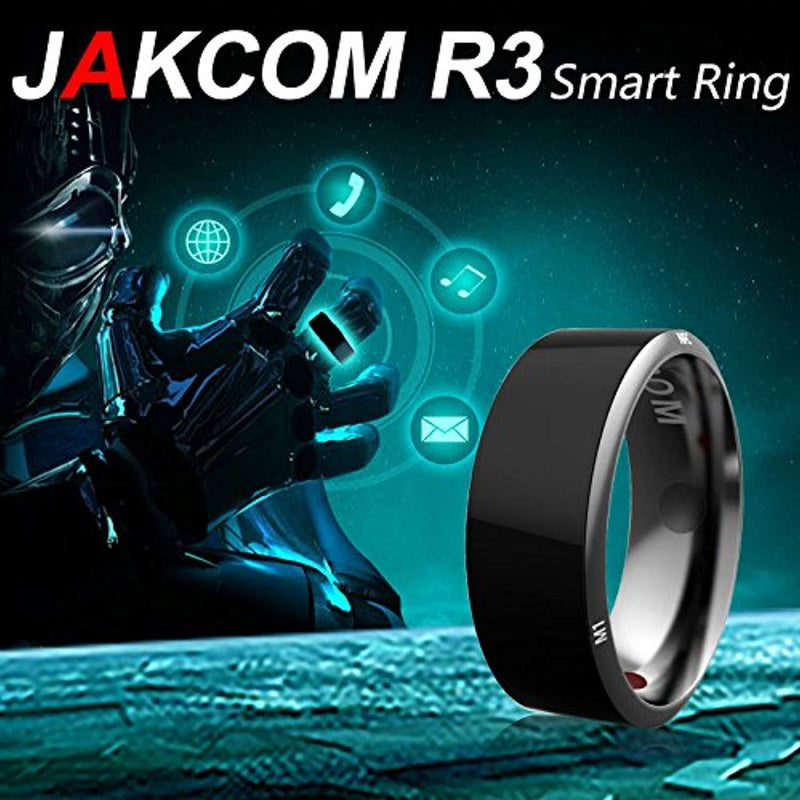 Alotm R3 Smart Ring Waterproof Dust-proof Fall-proof for NFC Electronics Mobile Phone Android Smartphone Wearable Magic App Enabled Rings Intelligent Devices (Size 10)