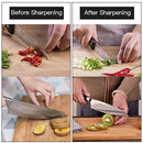 Knife Sharpener, xiemin Whetstone Sharpener Durable Portable to Take - Fits for Most Knife Blades (Silver)