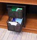 Simple Houseware Stackable Cabinet Basket Drawer Organizer, Bronze