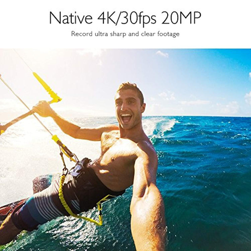 AKASO V50 Pro Native 4K/30fps 20MP WiFi Action Camera with EIS Touch Screen Adjustable View Angle 30m Waterproof Camera Support External Mic Remote Control Sports Camera with Helmet Accessories Kit