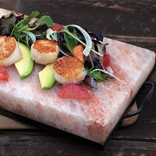 Charcoal Companion CC6064 Himalayan Salt Plate & Holder Set