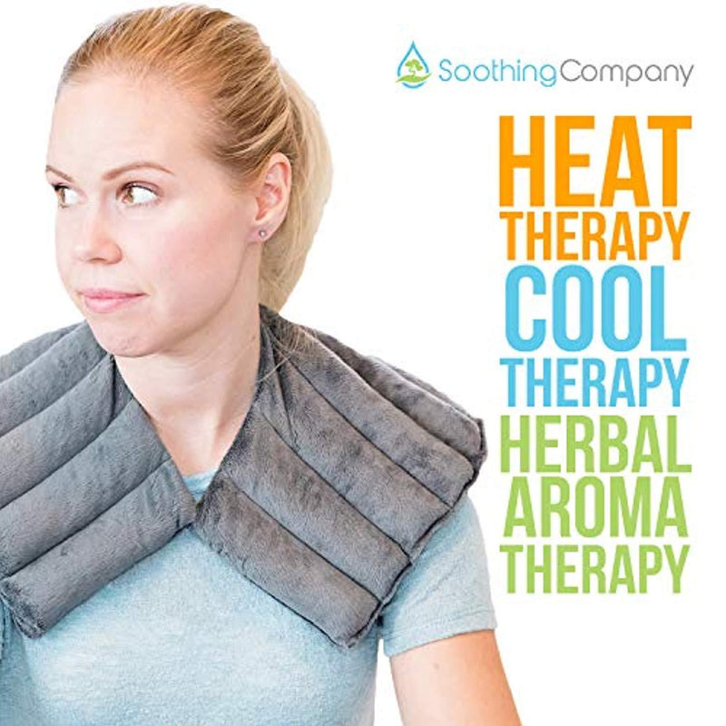 Microwavable Heating Pad for Neck and Shoulder Pain Relief | Herbal Aromatherapy | Hot/Cold Neck Wrap | Perfect for Headache, Migraine Relief, Anxiety and Stress Relief