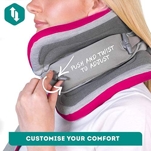 trtl Pillow Plus, Travel Pillow - Fully Adjustable Neck Pillow for Airplane Travel, Car, Bus and Rail. (Blue) Includes Water Proof Carry Bag and Setup Guide Travel Accessories