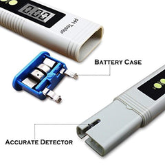 HYD-Parts Digital PH Meter, 0.01 Resolution Pocket Size Water Quality Tester with ATC 0-14 pH Measurement Range for Household Drinking Water, Aquarium, Swimming Pools, Hydroponics