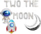 HEETON Two the Moon Balloons, 2 the Moon Space Birthday Party Banner, Galaxy Astronaut Space Man Robot UFO Theme baby 2nd Birthday Party Supplies Decoration